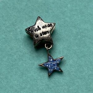 💛 925 Disney “Wish Upon A Star” with Blue Crystals Charm